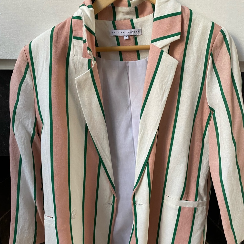 English Factory striped blazer